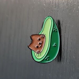 Avocado Cat Enamel Pin